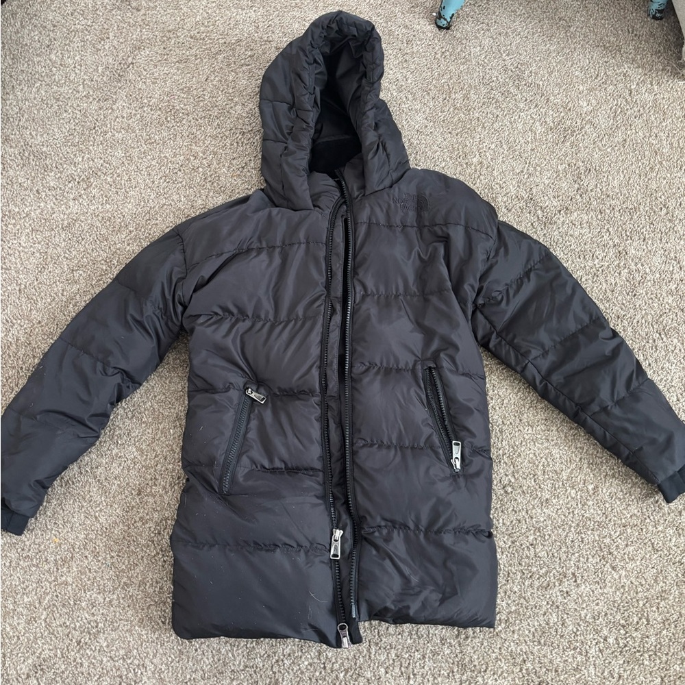 The North Face Kids Charcoal Puffer Jacket